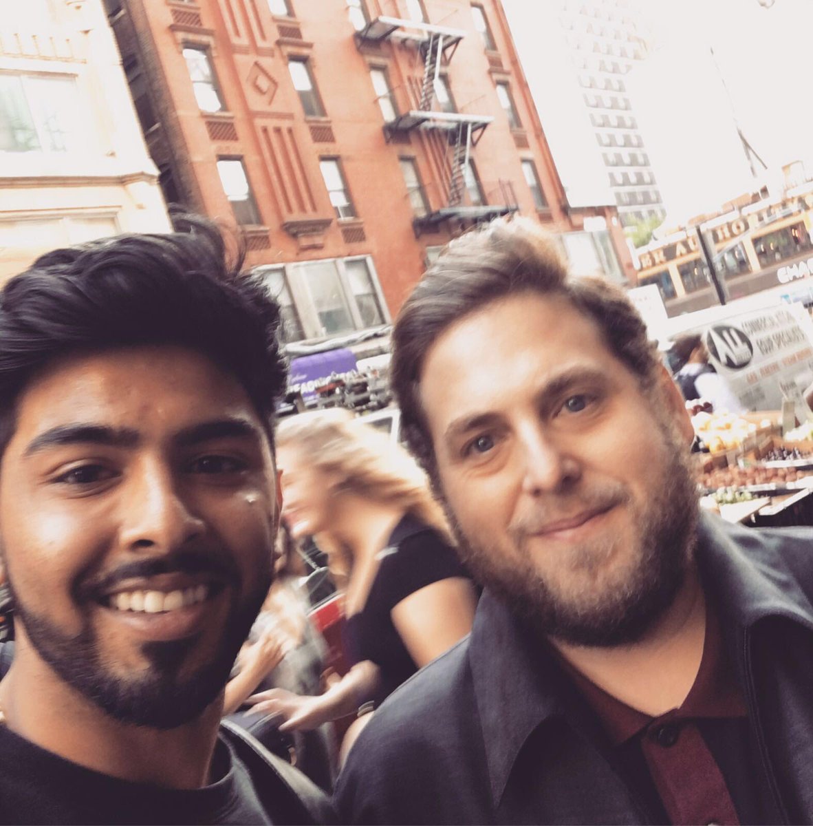 InternNewYork's tweet photo. Intern @amarchima has a celebrity run in with #JonahHill ! #starstruck #wolfofwallstreet #moneyball #InternNewYork https://t.co/M4JWw26d3f