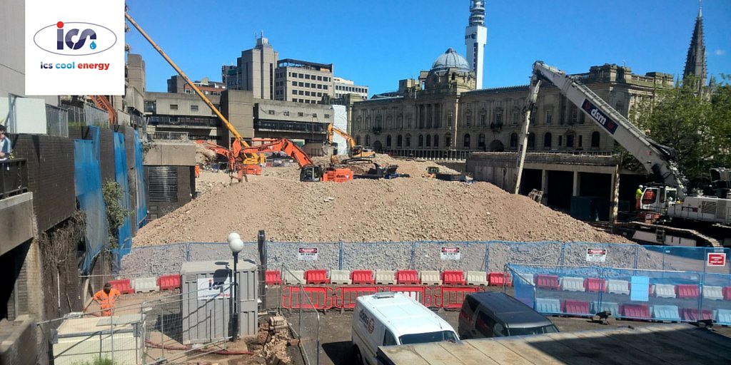 icscoolenergy's tweet photo. SPOT THE HIRE BOILER | Our plant room provided hot water &amp; heating during the #Birmingham Central Library demolition https://t.co/4PPh4LsRps