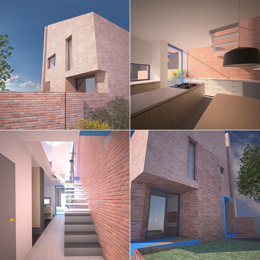 gruffarchitects's tweet photo. A concept modular and adaptable housing scheme we've been developing. #newbuild #brick #housing #gruffprototypes https://t.co/BawuD28kPV