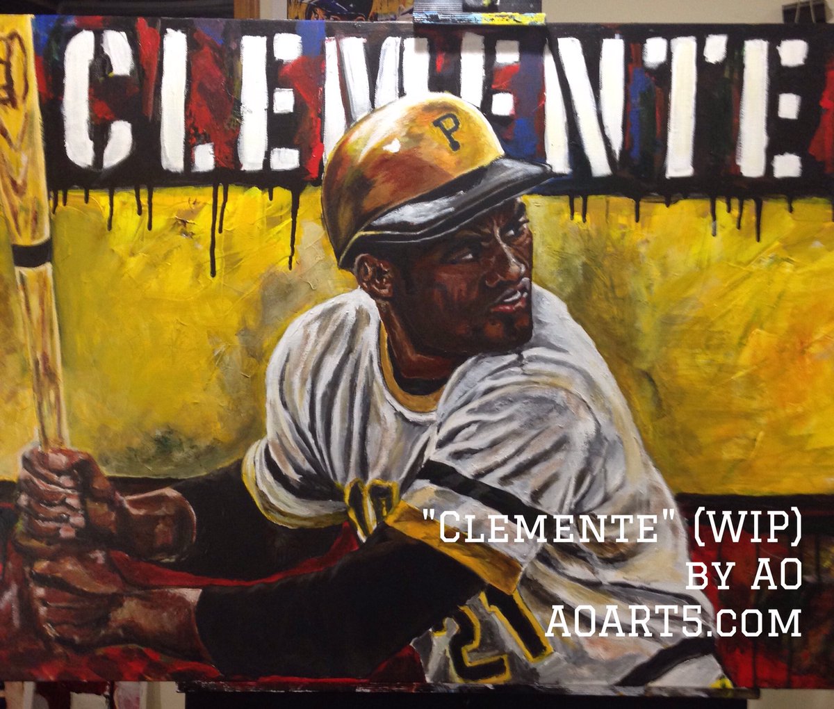 AOART5's tweet image. Not 100% finished but still heading to display 2day at the #kcmuseum for #Latinos In #Baseball event. @TNPMuseum