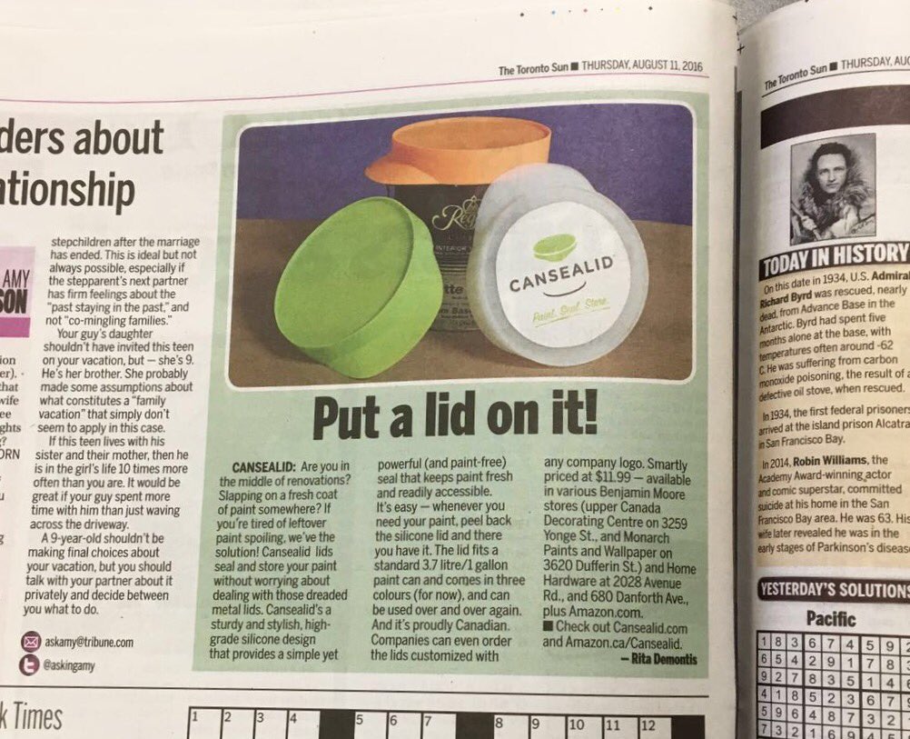 cansealid's tweet photo. #Painting? #Renovations? @TheTorontoSun loves the @cansealid solution! Awesome, @ritademontis...thanks! https://t.co/eSQxtbqTg2