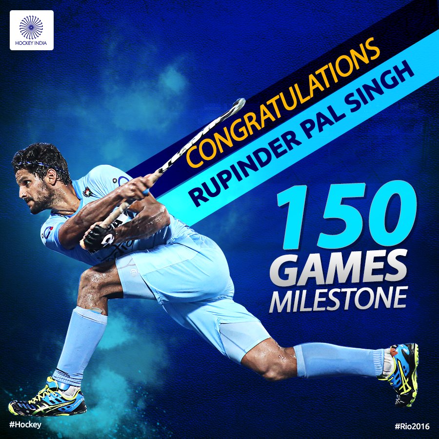 TheHockeyIndia's tweet image. Massive congratulations to @rupinderbob3 who plays his 150th game in India colours today!
#Hockey