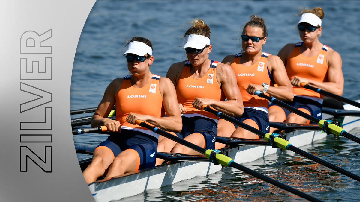 ZILVER voor de roeisters van de vrouwendubbelvier. Duitsland pakt het goud. #teamNL