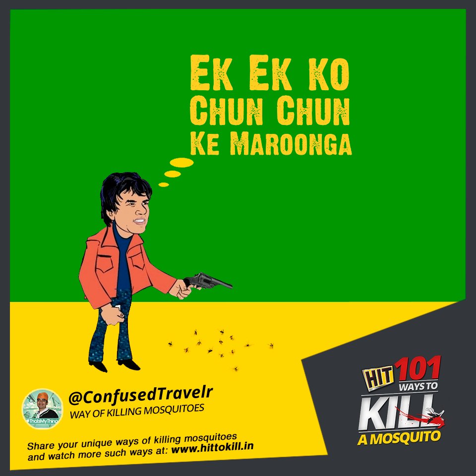 HITKPKD's tweet photo. @ConfusedTravelr that's a shattering way to kill mosquitoes. Share more ways to win Flipkart vouchers. #HitToKill https://t.co/b2dDSiEHah