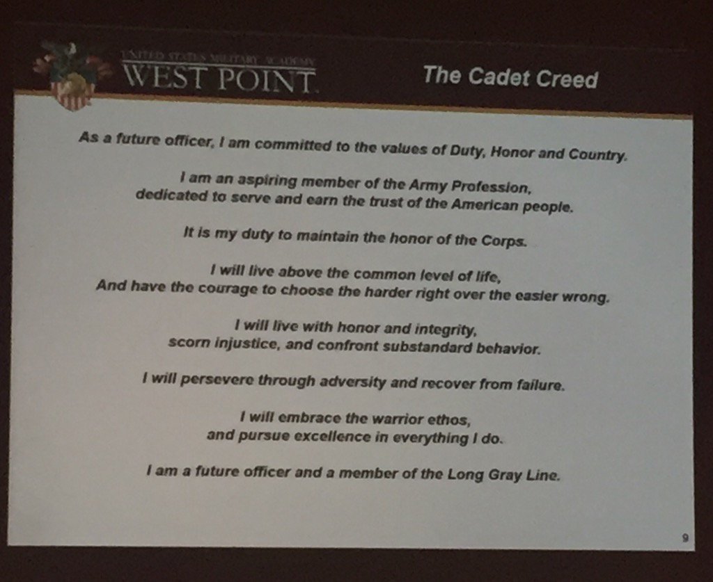 timlawton's tweet photo. How to #train & #inspire #leaders of #character
@WestPoint_USMA #USMA2003 #westpoint https://t.co/OkmOzIMOJV