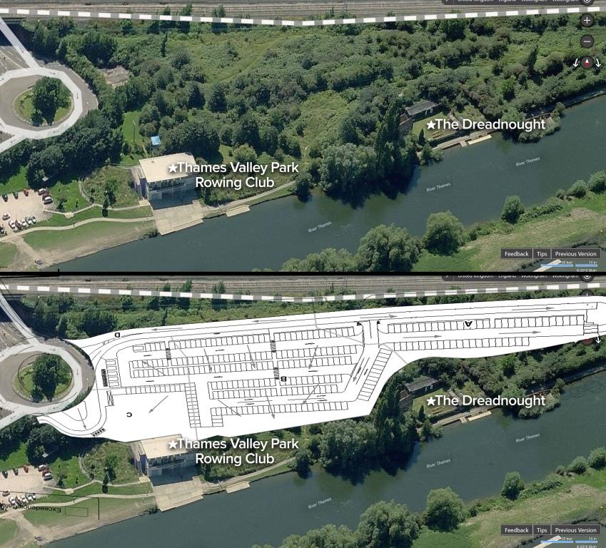 See how much green space we will lose as part of East Reading #Thames car park. Before and after pictures
