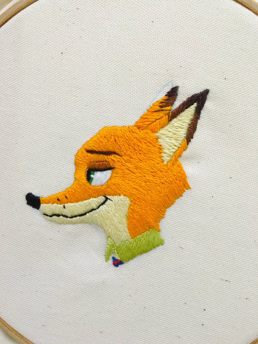 Aki En Twitter ズートピア刺繍第4弾 ニック ワイルド