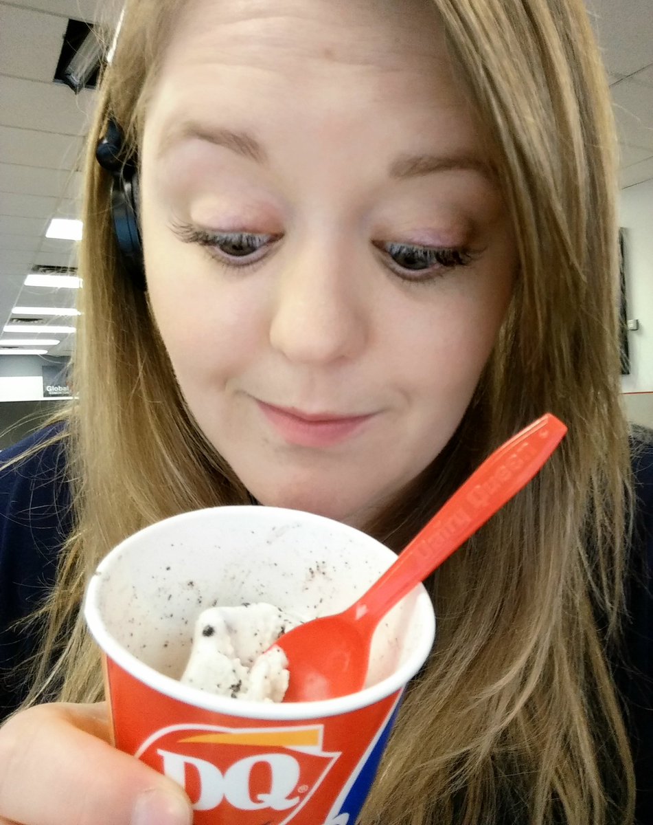 KarenBartko's tweet photo. Mmmmmm, Blizzard at breakfast! #MiracleTreatDay #CheatTreat #WorkItOffLater #yeg https://t.co/IFTv8uJkf2