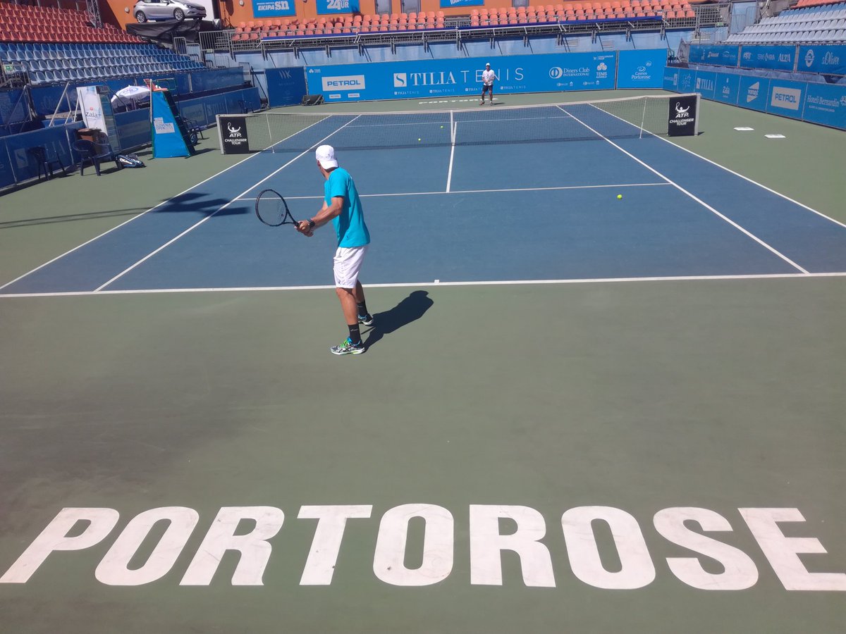 TiliaSloOpen's tweet photo. @GZemlja getting ready for 1/4 finals @TiliaSloOpen at 20.00h @Portoroz_Piran https://t.co/AZuAKGcYD2