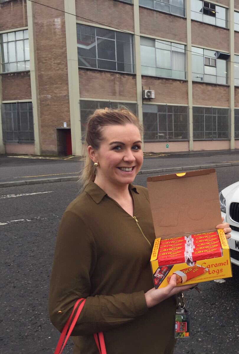 KmMartin11's tweet photo. @TunnockOfficial thnk you for your generous donation for @Actn4ChildrScot, even treated myself #babylovescaramellogs https://t.co/vIZqfE3ily