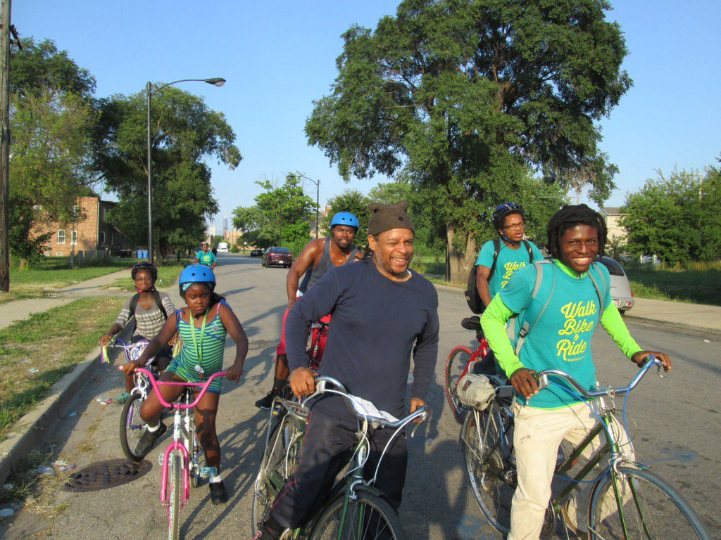 GoGarfieldPark's tweet photo. Bikes, Camera, Action! Our first weekly ride! #teamgogarfieldpark #rns18 #rnsactivetrans https://t.co/5LOoaeuL3f