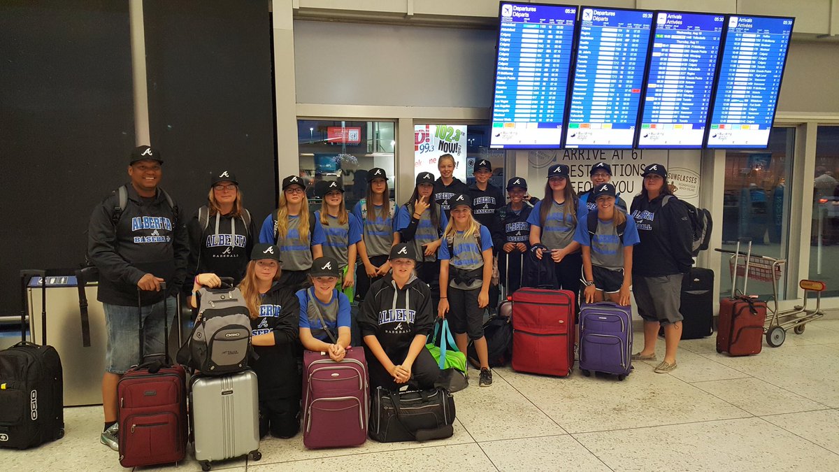 mombacho's tweet photo. @BaseballAlberta PeeWee Girls headed to Westerners in Manitoba. @GirlsBaseballAB https://t.co/ZwjP2XZTPV