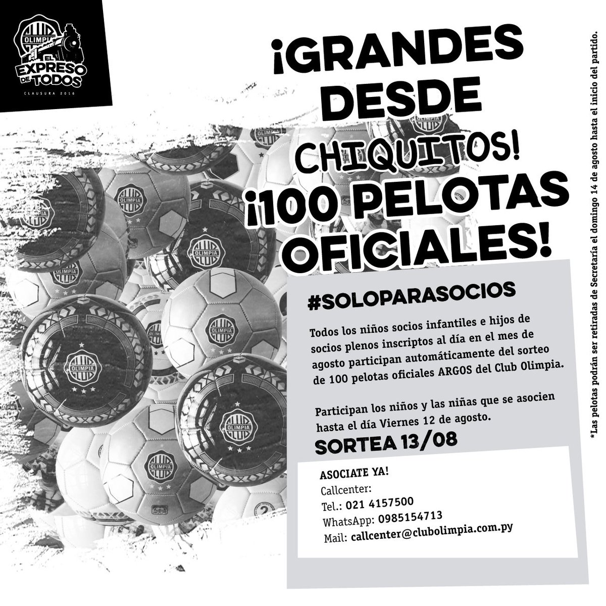 elClubOlimpia's tweet photo. ¡Promo exclusiva p/ socios infantiles e hijos inscriptos de socios plenos al día!
#SoloParaSocios 👶👦👧 https://t.co/nHl0Zy30Qe