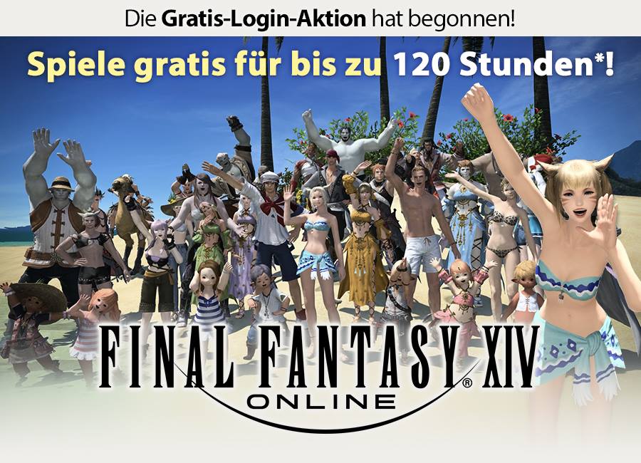 SquareEnixDE's tweet photo. #FFXIV Gratis-Login-Aktion für bis zu 120 Stunden Spielzeit! Infos hier >>  https://t.co/DkztqAQ7B8 https://t.co/dr8BuV6lOJ