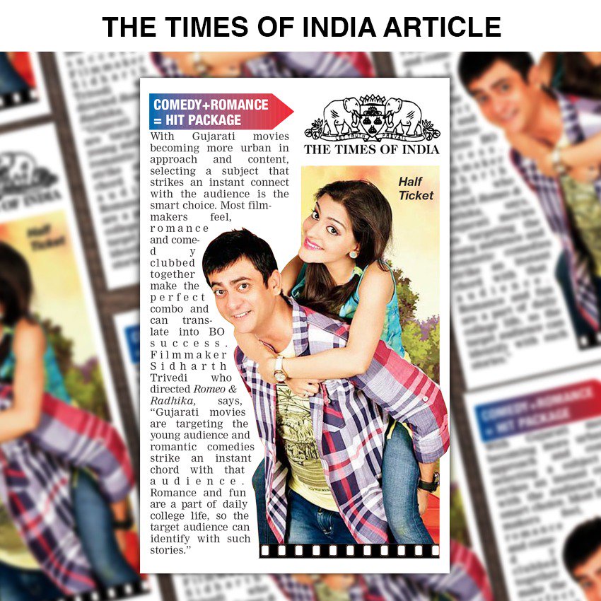 officialnayan's tweet photo. Thank you @TOIEntertain for covering the lovely article about my upcoming film Half Ticket ! #NayanShukla #Nayanbean https://t.co/fTJBmvyWM3