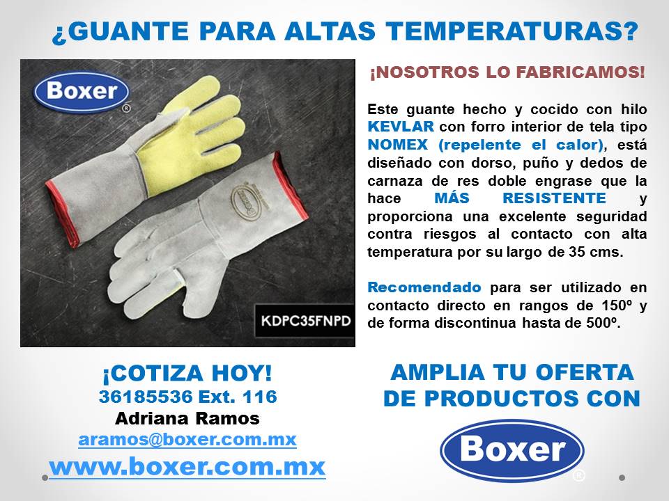 GuantesBoxer's tweet photo. ¿GUANTE PARA ALTAS TEMPERATURAS?
¡NOSOTROS LO FABRICAMOS!
¡COTIZA HOY!
36185536 Ext. 116 https://t.co/vbSSY5xFfc