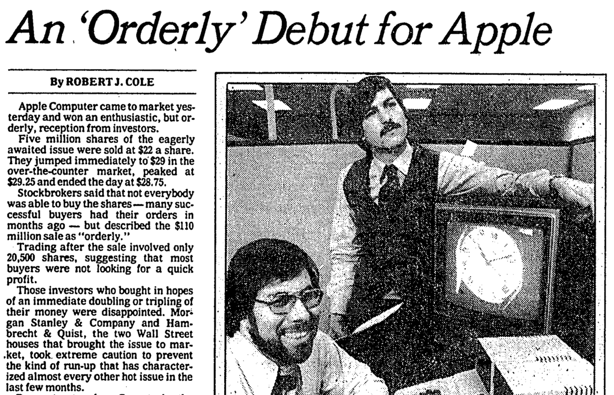 Happy birthday to @stevewoz - the times reports on apple 