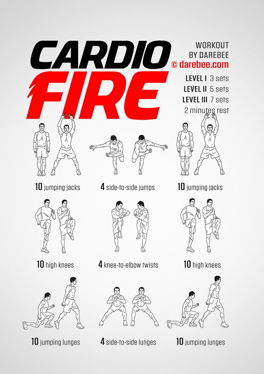 DAREBEE on X: NEW: Cardio Fire Workout