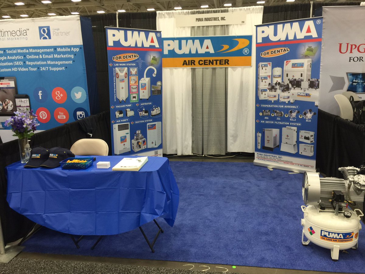 Pumaaircenter's tweet photo. Welcome to Southwest Dental Show 2016!! Our booth at #233!! #SWDC #pumaaircompressor #dentalshow #dallas #ADA16 https://t.co/jra0R3hIPx