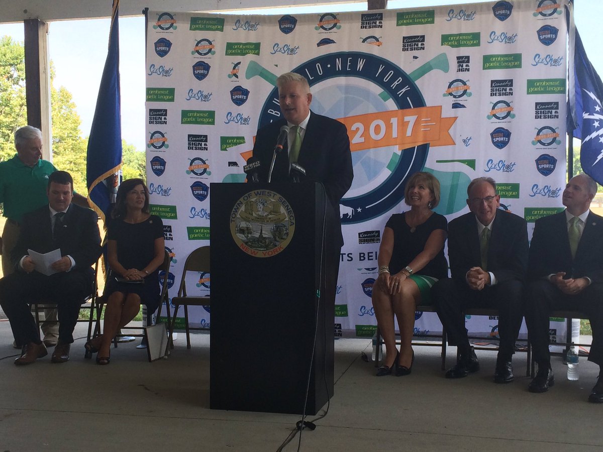 eileenwkbw's tweet photo. Assemblyman Michael Kearns @ Gaelic Games announcement @ West Seneca Soccer Complex @wbfo https://t.co/cPZhbonRvj