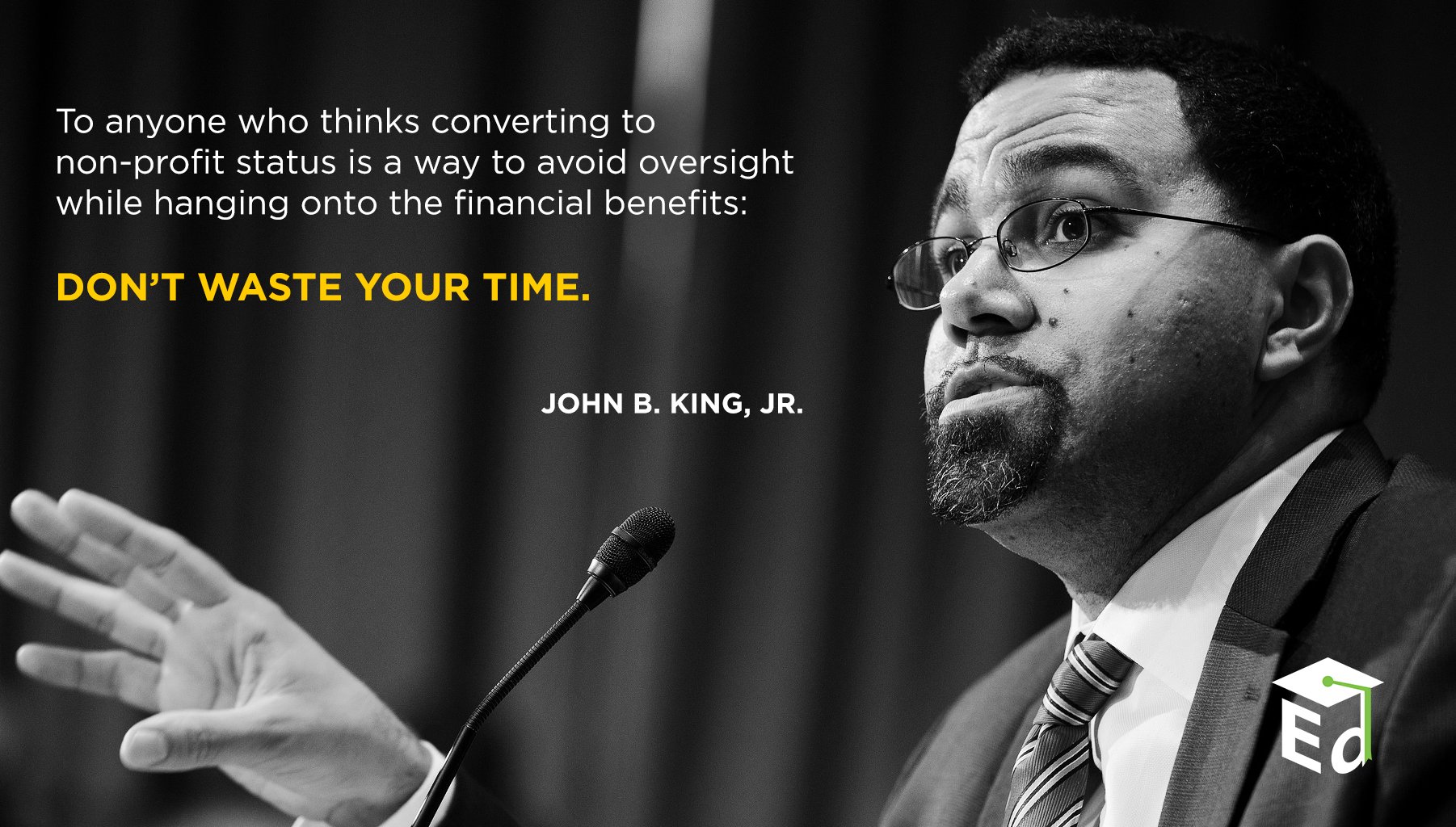 U.S. Department of Education on X: "Message to #4profit schools who are  thinking about converting to non-profit status for the wrong reasons:  #DontDoIt https://t.co/Jnyngb9dnl" / X