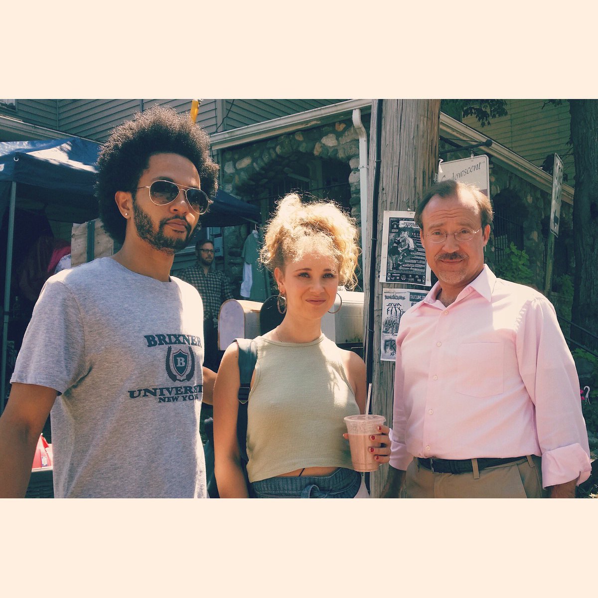 itsrickygoldman's tweet photo. had a blast last wk on set w/ Juno Temple & @WaynePyle !#OnePercentMoreHumid #bts #actorslife #dowhatyoulove #tbt https://t.co/lnmpVPbrX1