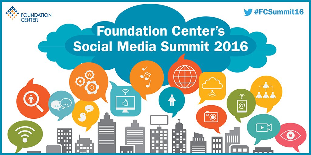 CandidDotOrg's tweet photo. So excited to have the whole Foundation Center social media gang together for 2 days of fun learning! #FCSummit16 https://t.co/Q0nmozjXVT
