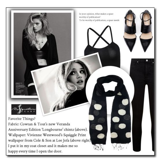 MySigScarf's tweet photo. Black &amp; White = Oh So Chic. Featuring our Bonnie Black and White Polka Dot Wool Silk Scarf  #mysignaturescarf https://t.co/bo2FepvR3w