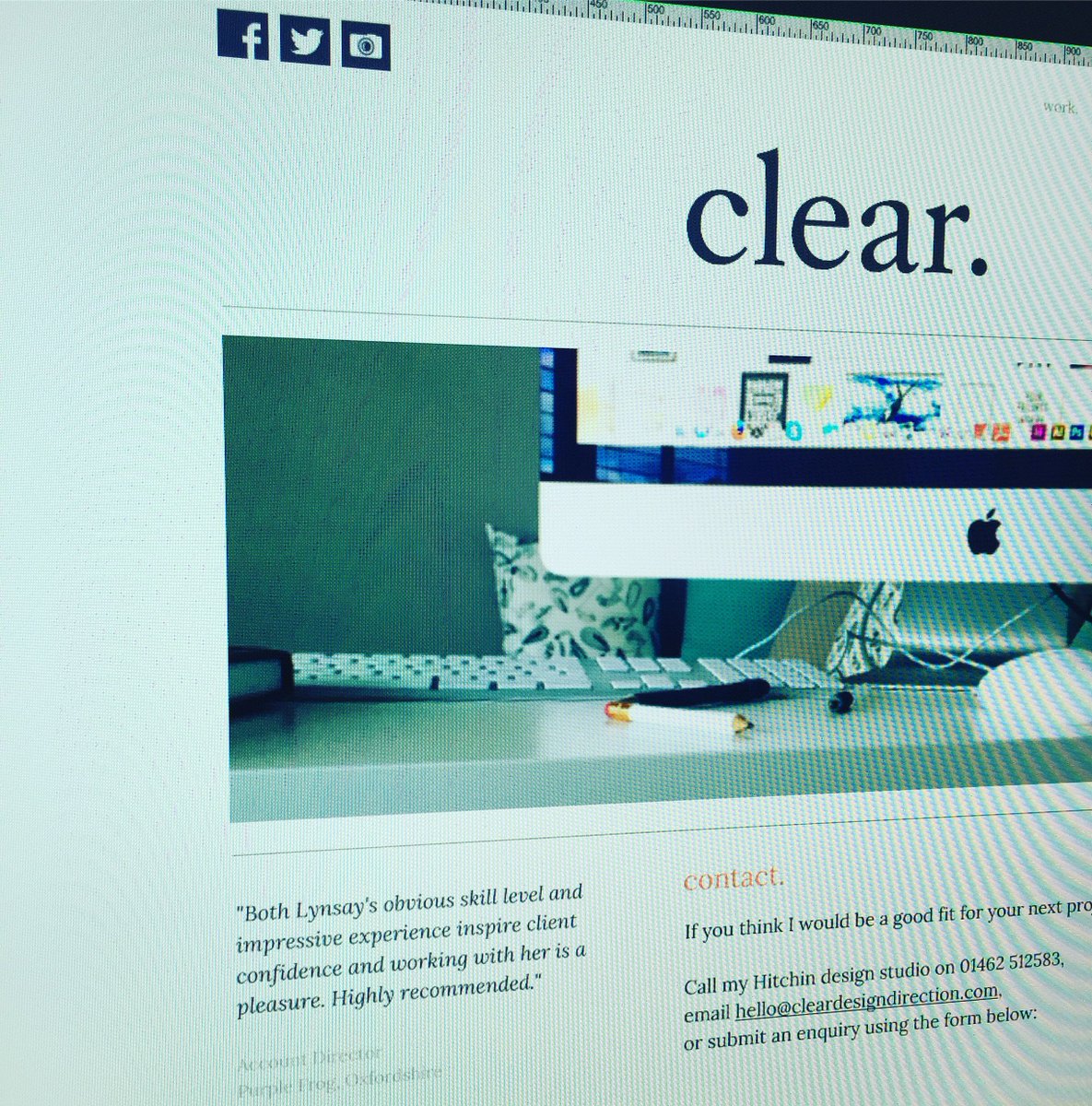 We_are_Clear's tweet image. Nearly there... #webdesign #workspace #designdirection #digitaldedesign