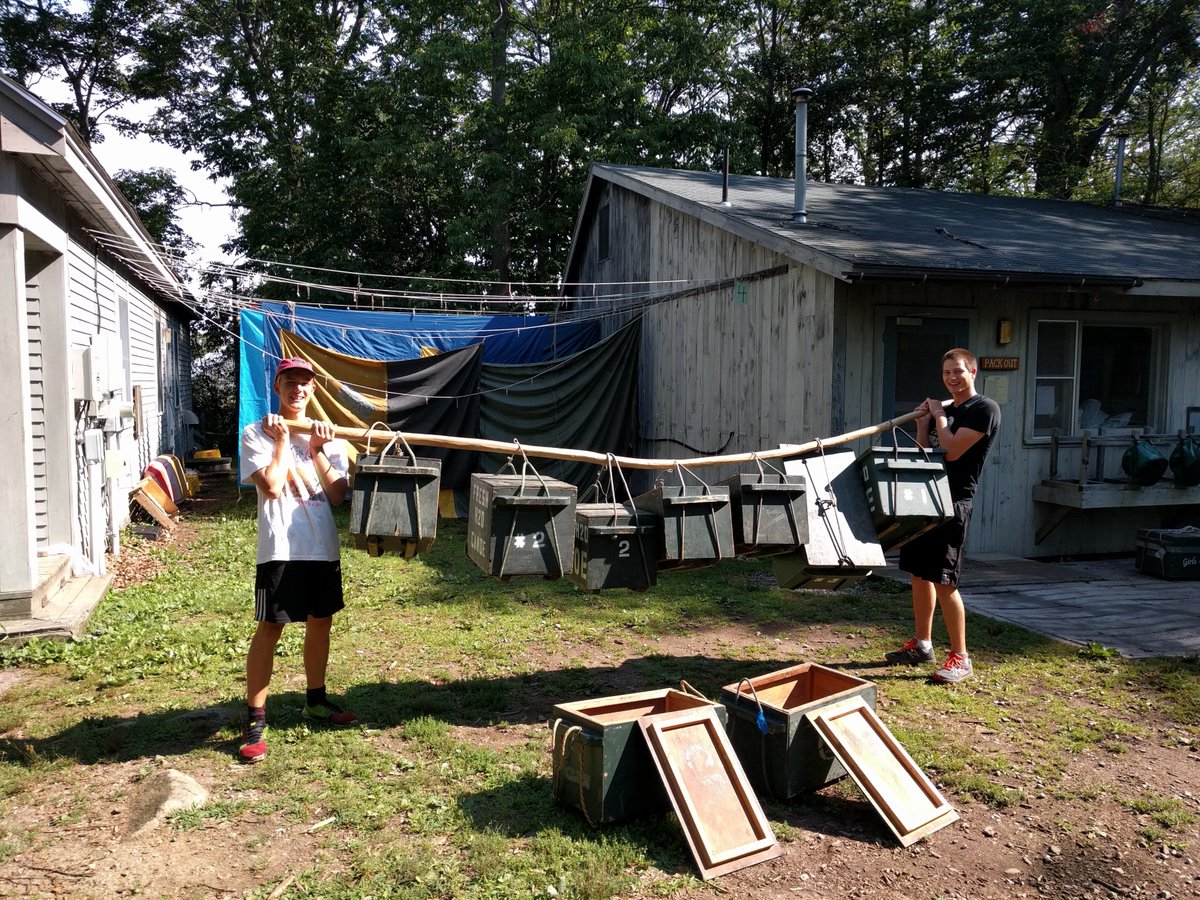Chewonki's tweet photo. A big #Chewonki cheer for Packout Staff who work tirelessly to keep our #wildernesstrips well supplied all summer https://t.co/ujPzZi5gNd