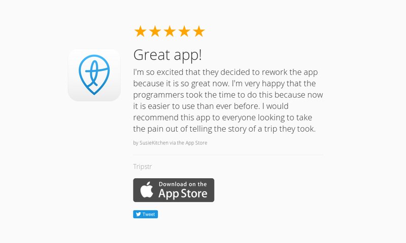 tripstr's tweet photo. 5 Star Review: "Great app!: I'm so excited that they decided to rework the app because it…" https://t.co/Cx6tcaFS2v https://t.co/csTcJY9Izt