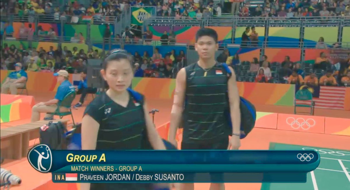 KEMENPORA_RI's tweet photo. Legaaa, Debby/Jordan ikut menggenapi kemenangan tim Indonesia di hari 1 #Badminton. #Rio2016 #IndonesiaBisaEmas https://t.co/aRuKzH0hCz