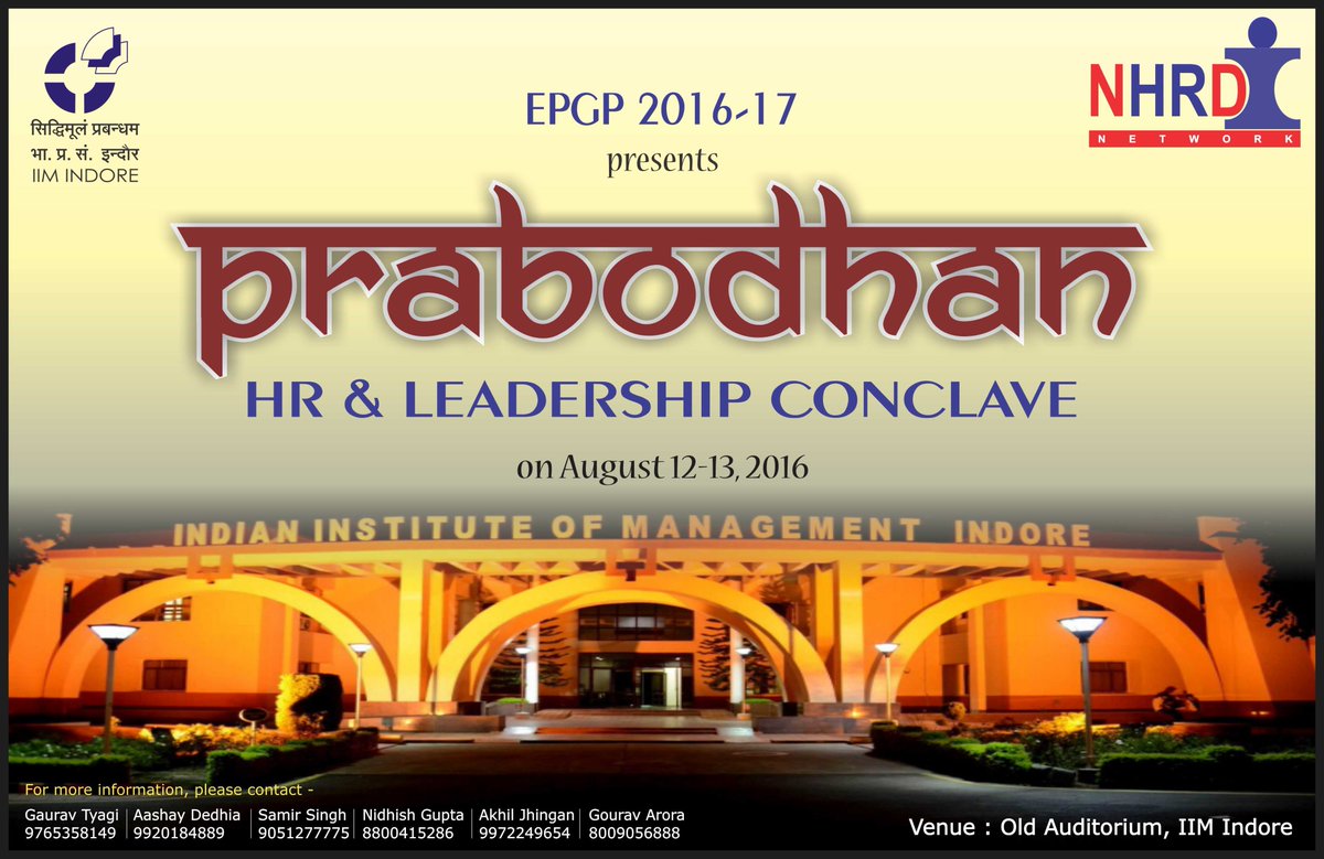 IIMIEPGPMBA's tweet photo. Great Leaders Joining Great Event "Prabodhan"- HR &amp; Leadership Conclave
https://t.co/21sbeakO78
#IIMIEPGP #Prabodhan https://t.co/n438VngUIc