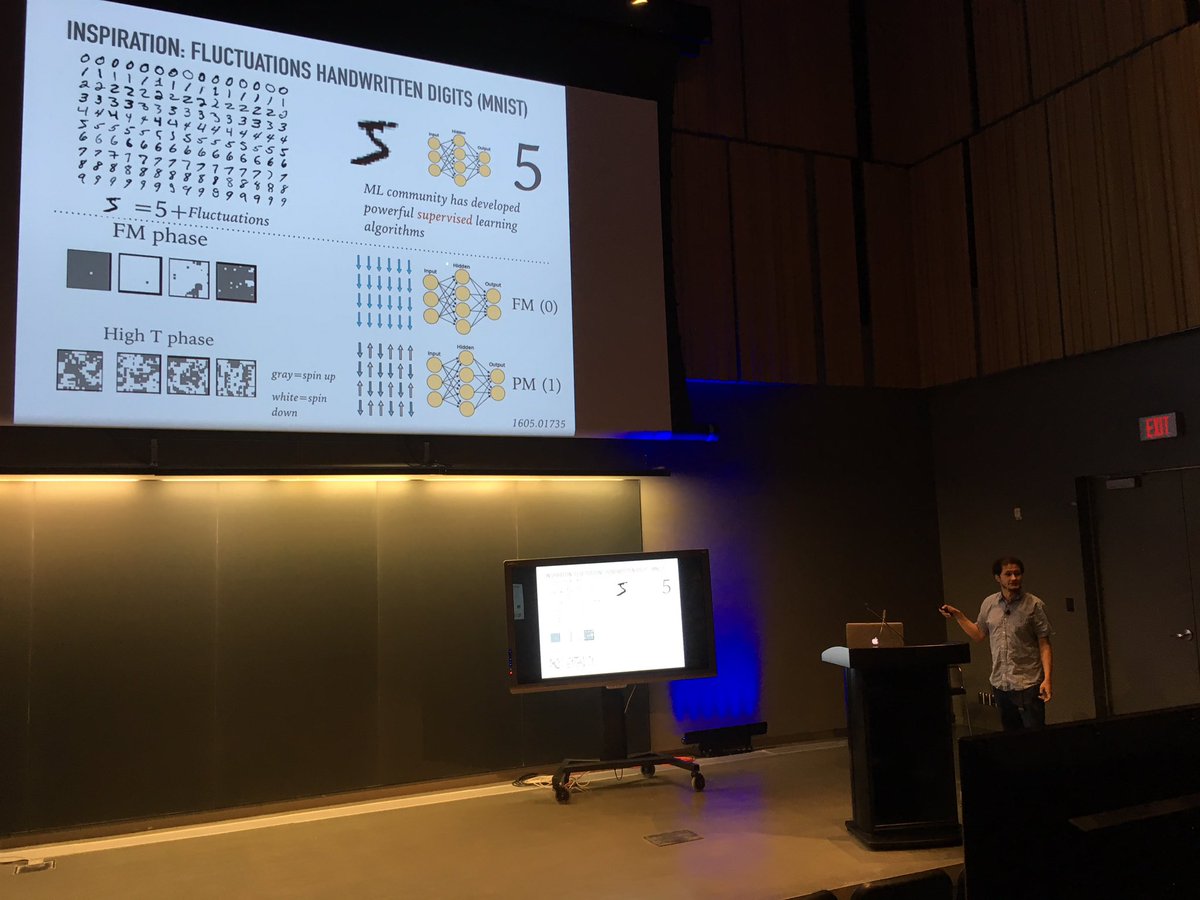MStoudenmire's tweet photo. Juan Carrasquilla learning phases of matter with neural nets @Perimeter #qml2016 #quantum #MachineLearning https://t.co/609gqlyrC2