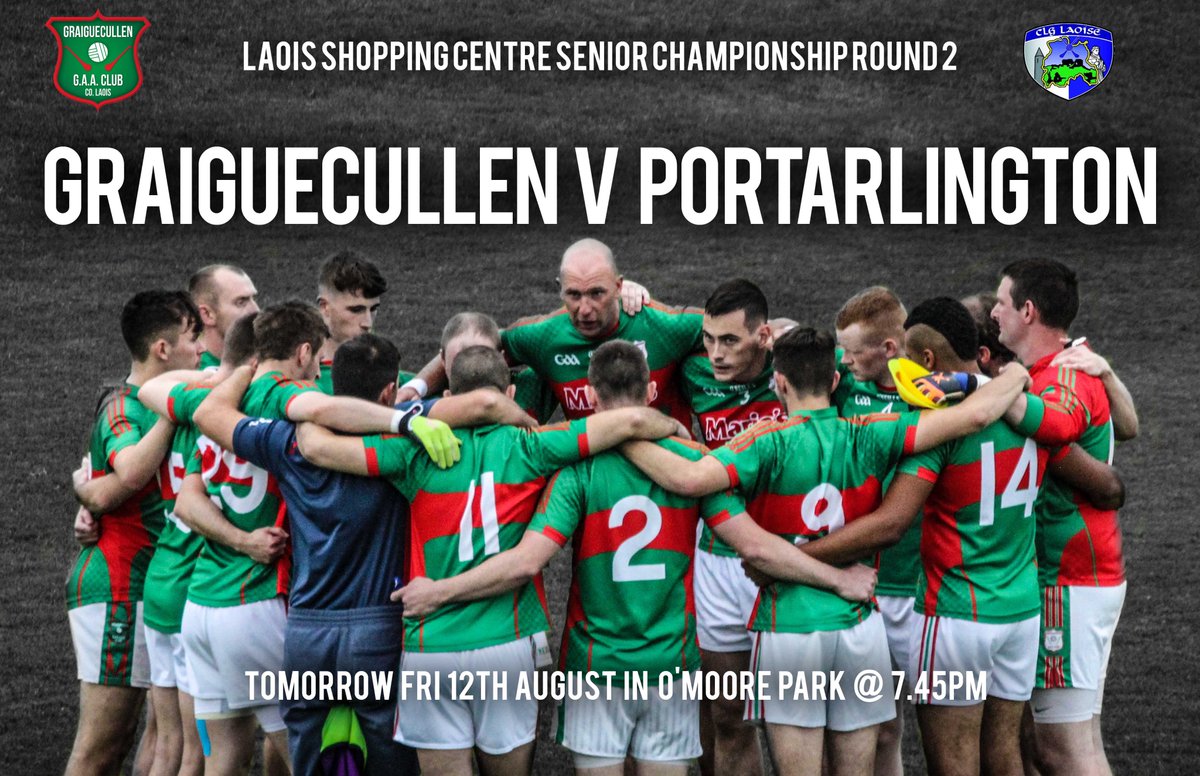 Graiguegaa's tweet photo. All roads to O'Moore Park tomorrow night, show your support and like/Retweet #graiguecullengaa #graigeabu https://t.co/QBOUBuDwtb