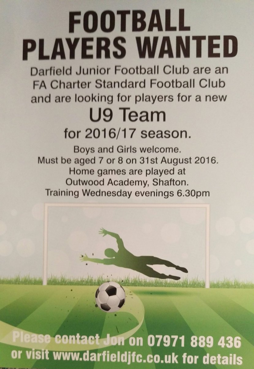 darfield_jfc's tweet photo. Looking for a few more players for our new u9 team - call Jon on 0797-1889-436 for info - please retweet https://t.co/XCpjXffuEq
