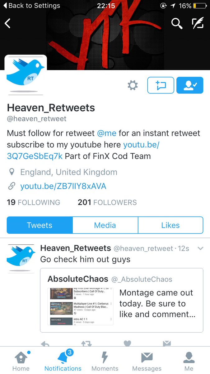 _AbsoluteChaos's tweet photo. Check him out. #smallyoutuber https://t.co/KmmzUaVgF9
