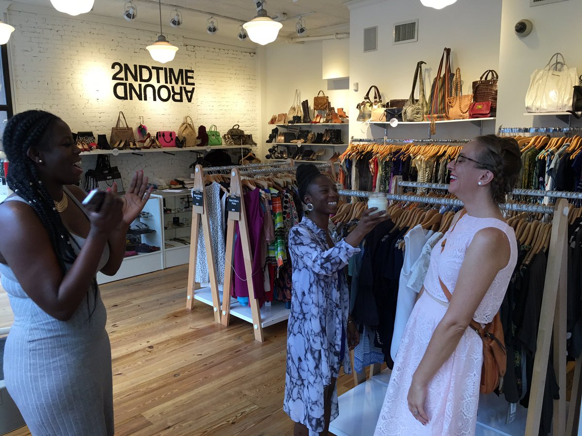 I told the staff <a href="/2TAStyle/">2nd Time Around</a> that it's Shannon's birthday. They reappeared with music and a candle.