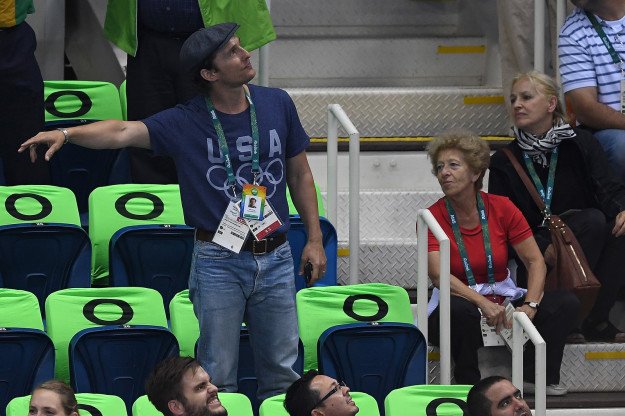 BuzzFeed's tweet photo. Matthew McConaughey is having the time of his life alone at the Olympics https://t.co/uArC80kX3r https://t.co/p1PGLmunhz
