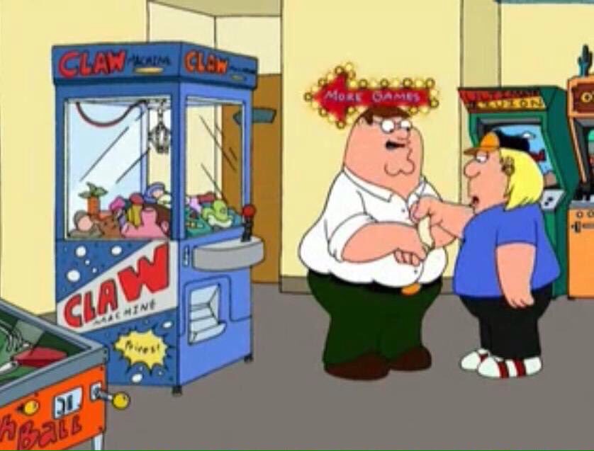 FamilyGuyQs's tweet photo. "Hey dad they even got games in the bathroom. Look I won a balloon!" https://t.co/cH8V95AIR9