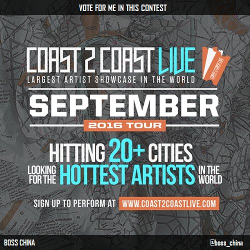 576pro's tweet photo. Vote for me to perform at #NYC Edition 9/19/16! https://t.co/x2fWS2vUu5 #Coast2Coast https://t.co/QeeHYmxzCx