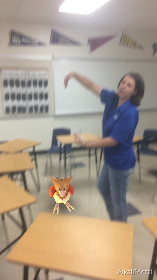 ProfHibbetts's tweet photo. Ms Comstock, WHS parent who plays the game (as does her daughter) #WHSpokemongo #teamMankey https://t.co/weU4Yhzws1
