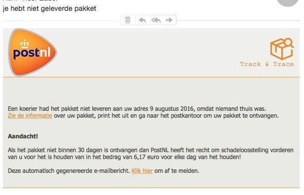 HeerZadel's tweet photo. @PostNL zie bijlage... Ik heb overigens 'geklikt' en de links werkten niet... Zijn jullie hiermee bekend? (2 van 2) https://t.co/5Np2wGFHn9