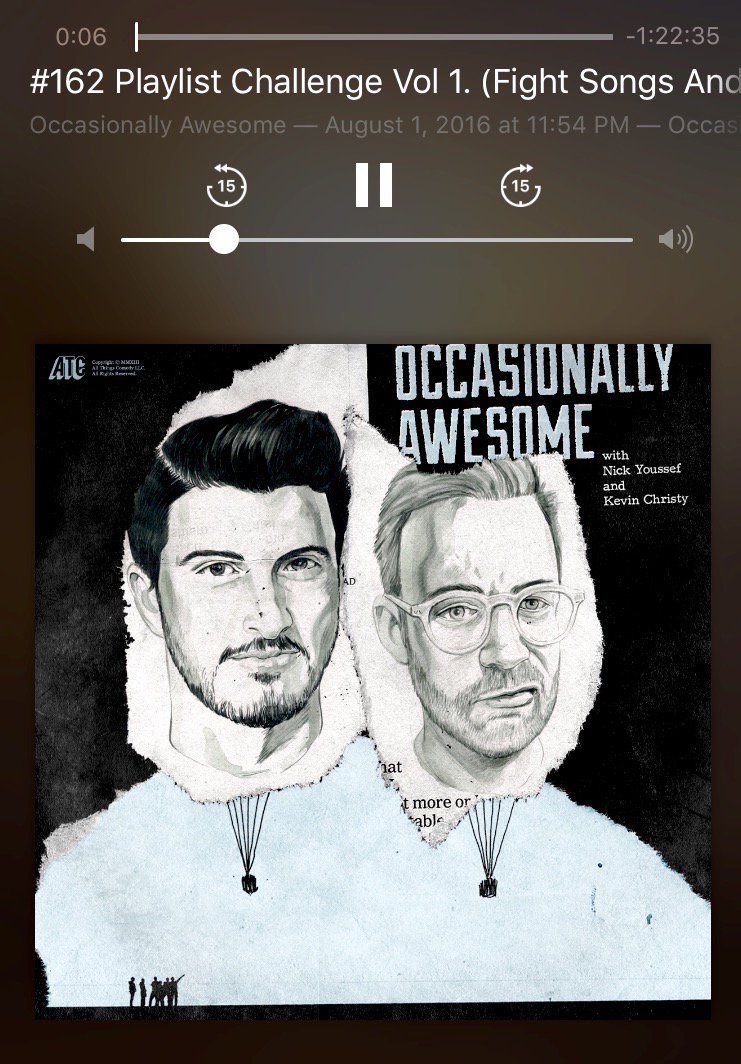 jimischerer's tweet photo. Wish I could sit around all day with friends and listen to #occasionallyawesome @NickYoussef@kevingchristy Iโค๏ธBK https://t.co/Ay1TfdVZDE