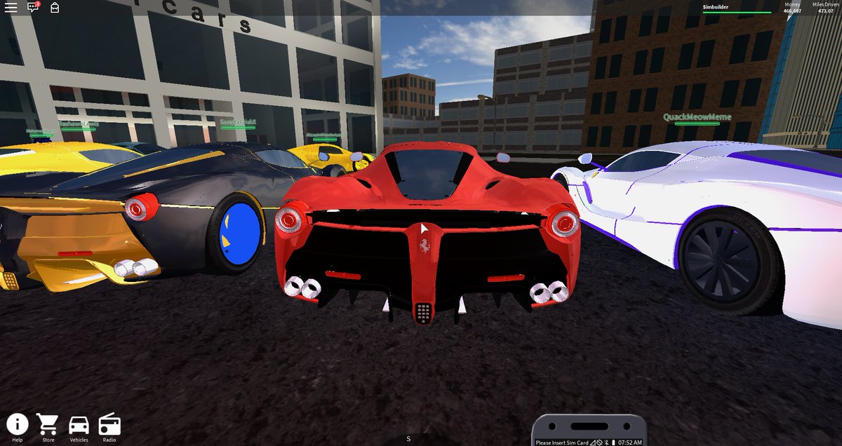 Roblox Vehicle Simulator All Car Shops