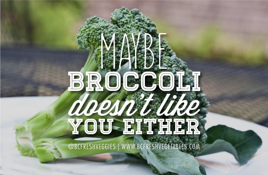 BCfreshVeggies's tweet photo. Show Broccoli some love and add it to your next salad or meal. 
#BCFresh #Broccoli #Funny #Food #Healthy #Health https://t.co/TJMHNg7bH0
