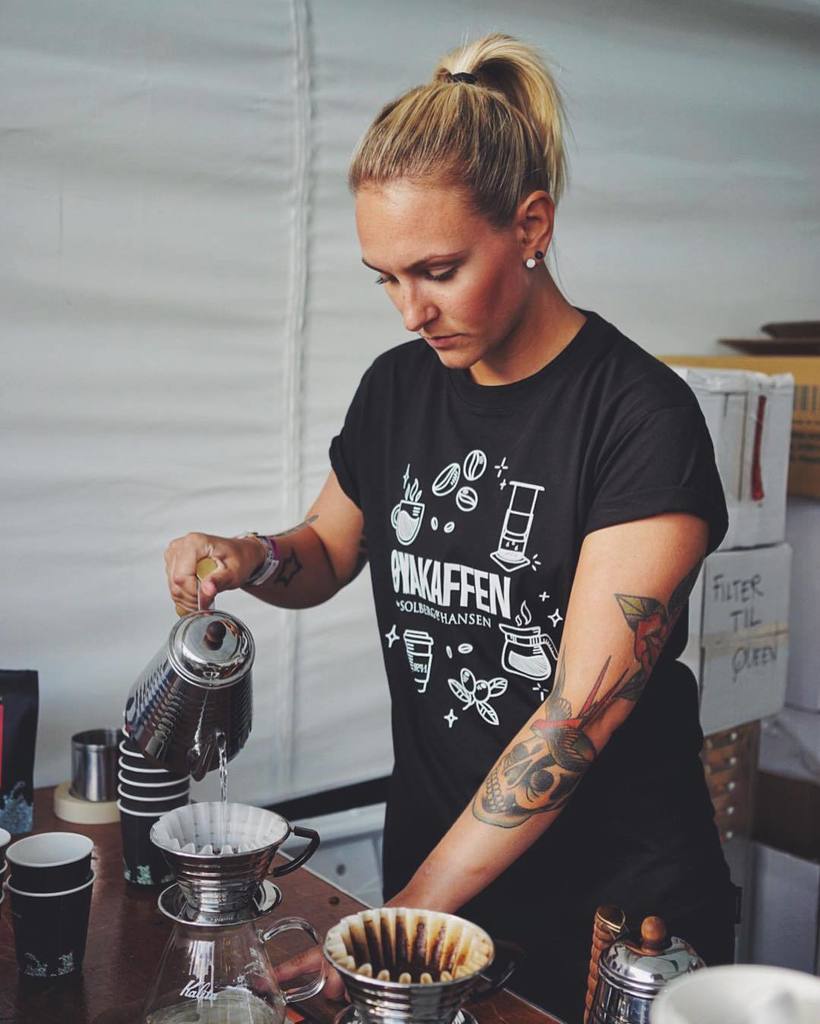 AndersHusa's tweet photo. The always awesome @kayacarretta brewing Kalita coffee to perfection at @solberghansen https://t.co/xhcL9Kq2ZX https://t.co/JoLvGcbJX0