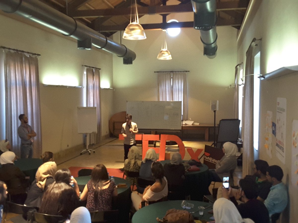 UnfpaSyria's tweet photo. Qussai speaking about #ShareTeam from #Sweida. #IYD2016 #TEDxYouthJahez #Syria. https://t.co/sc18Ino3zf