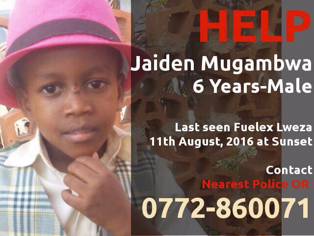 #UOT Help find Jaiden Mugambwa.  CC <a href="/MissingUgandans/">MissingPersonsUganda</a>