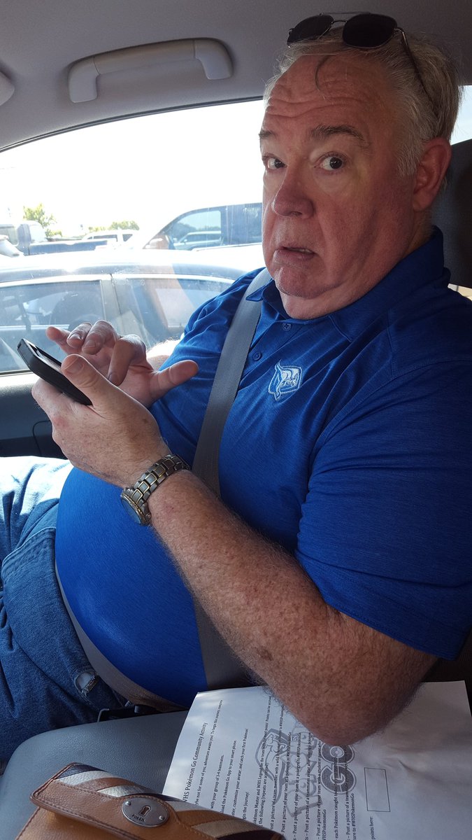 mrsvarnon's tweet photo. Bubba Brough, master of Pokémon. #whspokemongo #wehavenoideawhatsgoingon https://t.co/2RrkVTOaqP